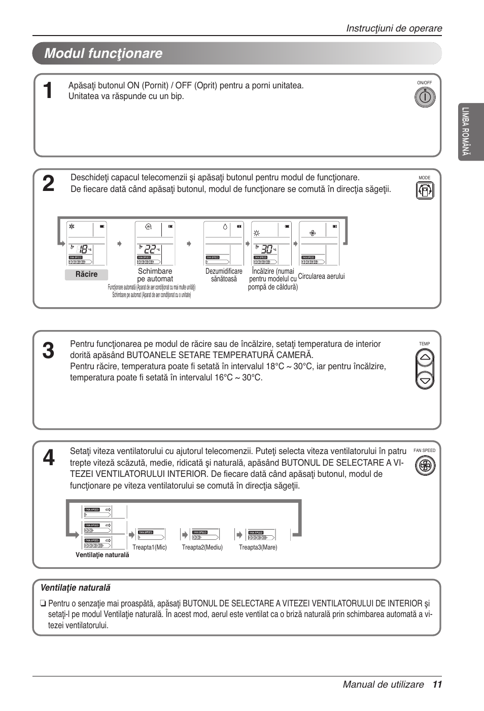 Modul funcţionare | LG CC07AWV User Manual | Page 231 / 381
