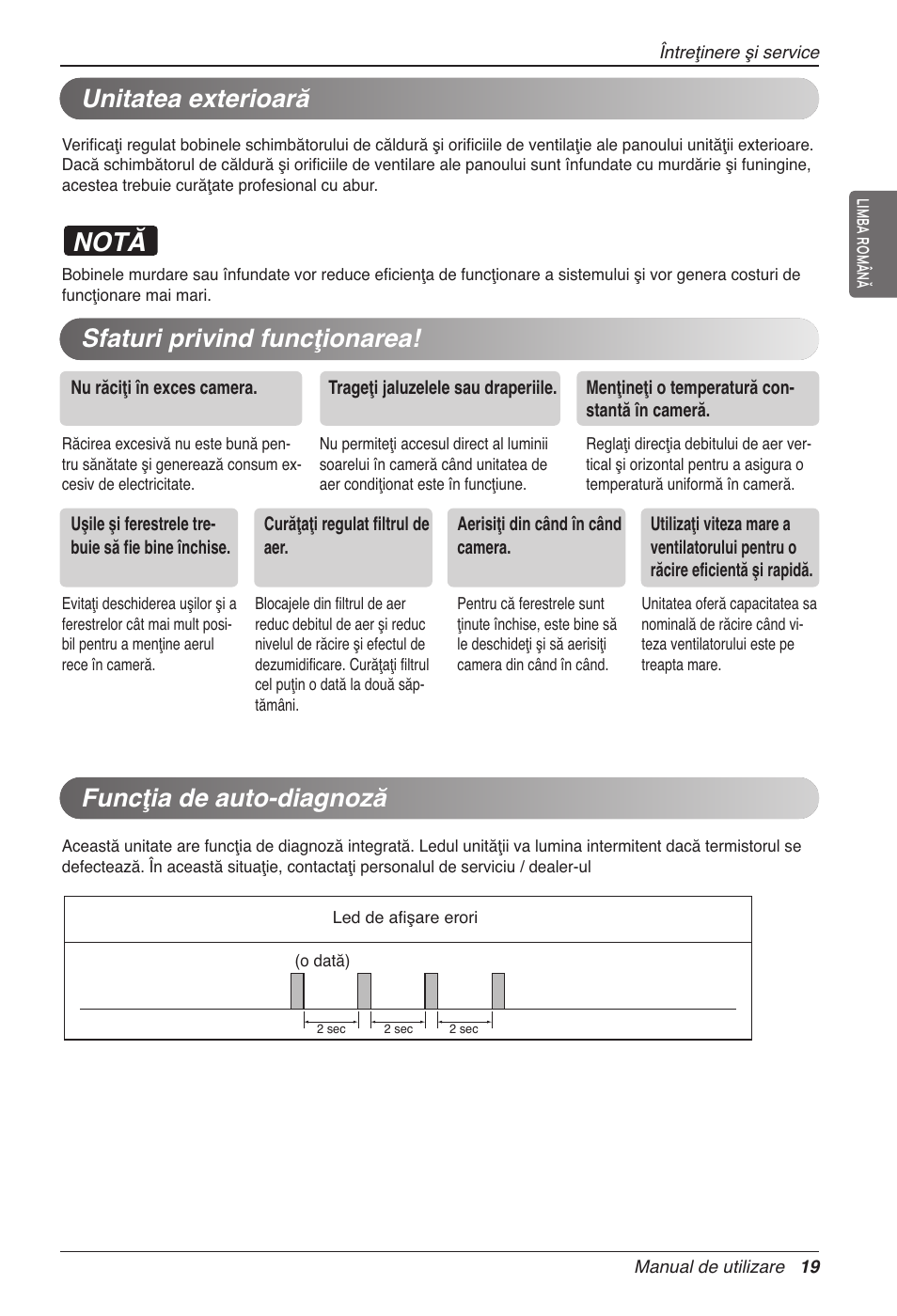 Notă, Unitatea exterioară | LG CC07AWV User Manual | Page 239 / 381