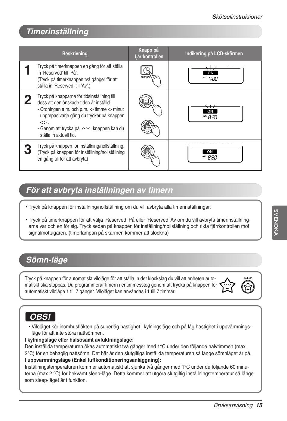Sömn-läge | LG CC07AWV User Manual | Page 315 / 381