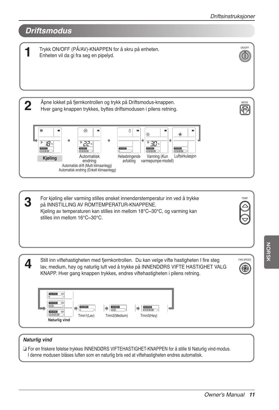 Driftsmodus | LG CC07AWV User Manual | Page 331 / 381