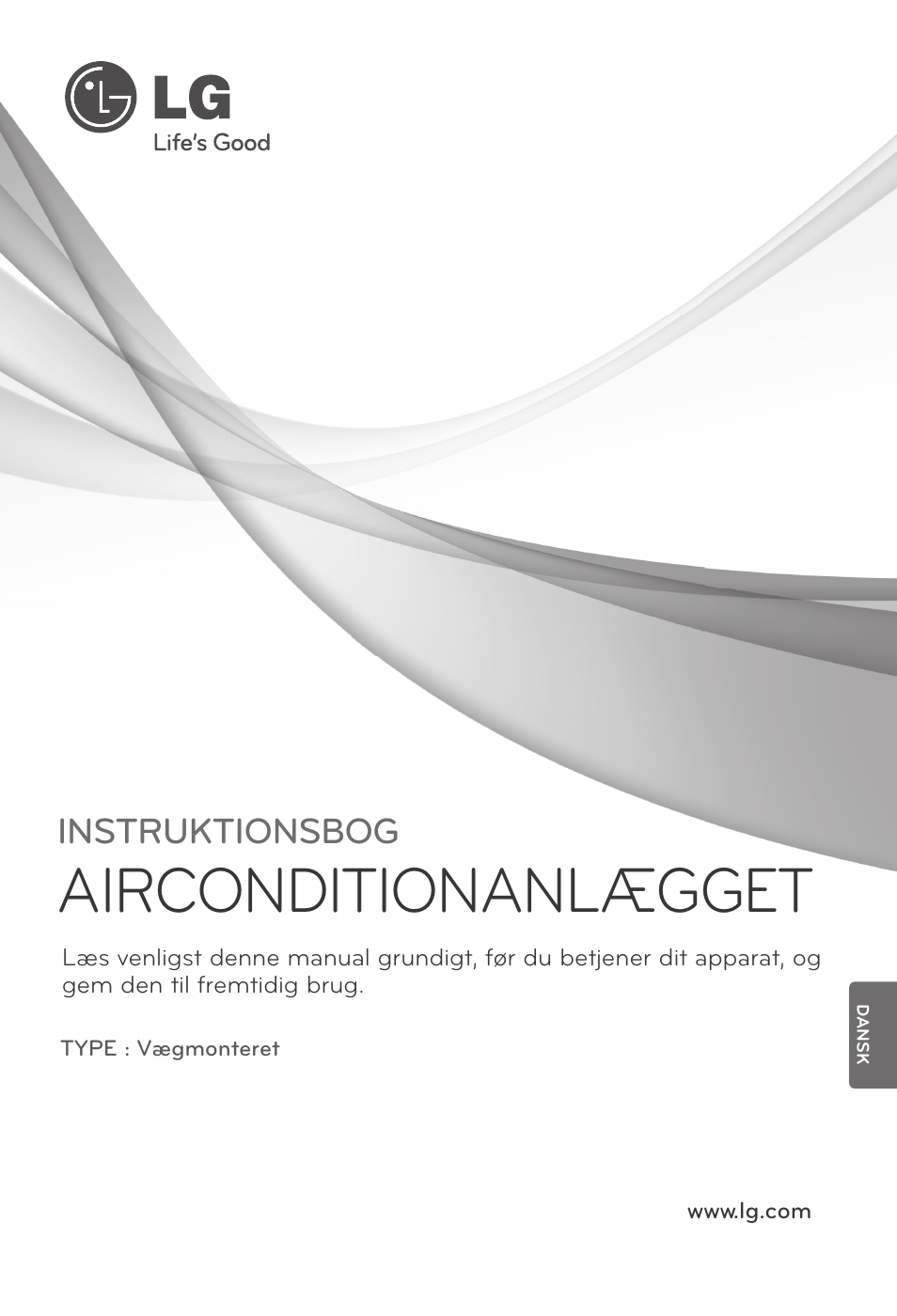 19) mfl67605116(덴마크어), Airconditionanlægget, Instruktionsbog | LG CC07AWV User Manual | Page 361 / 381