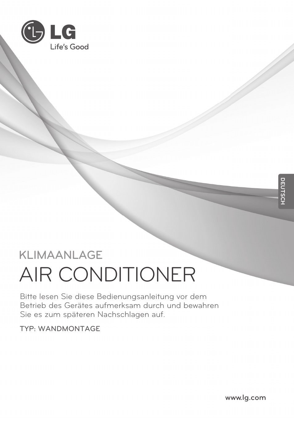 Mfl67605116(독어), Air conditioner, Klimaanlage | LG CC07AWV User Manual | Page 81 / 381