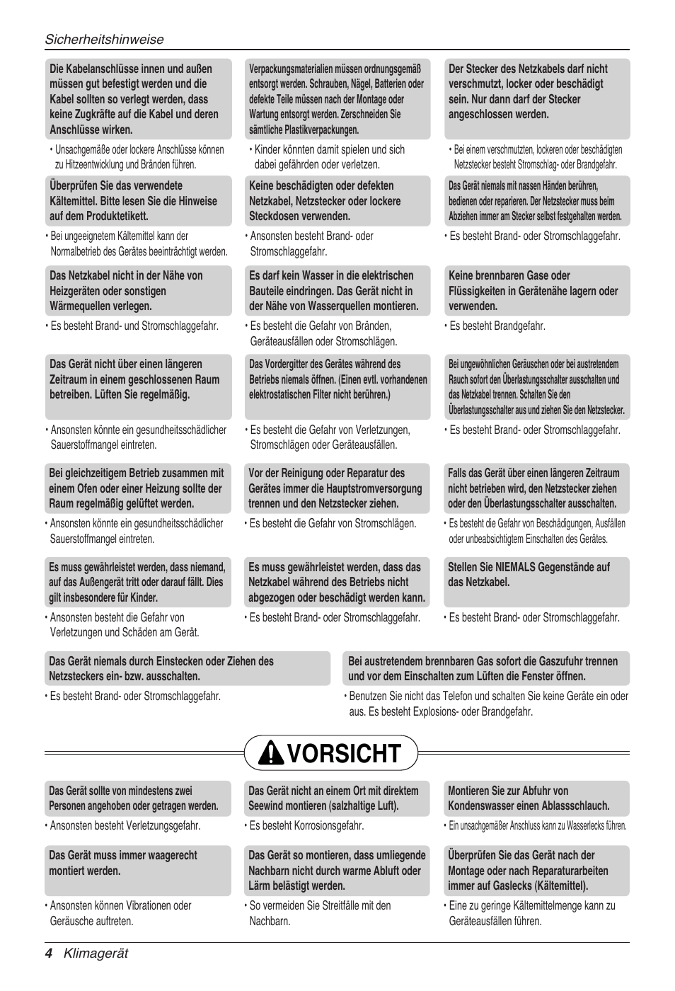 Vorsicht | LG CC07AWV User Manual | Page 84 / 381