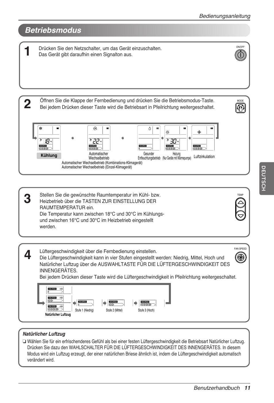 Betriebsmodus | LG CC07AWV User Manual | Page 91 / 381