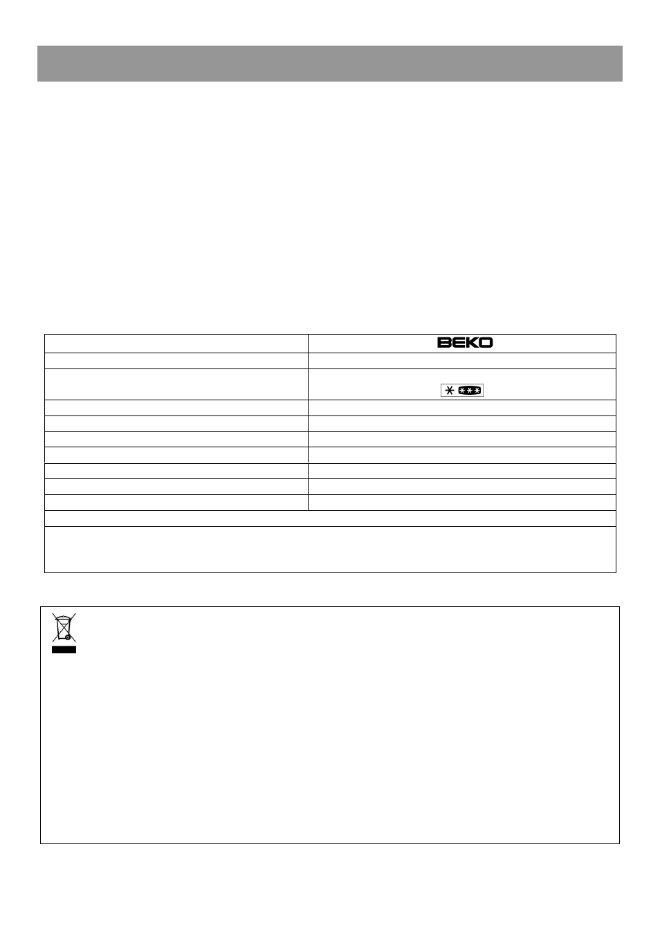 Gebrauchsanweisung, Technische daten, Beko | Bedeutung des symbols „mülltonne | Beko HSA 47520 User Manual | Page 19 / 48
