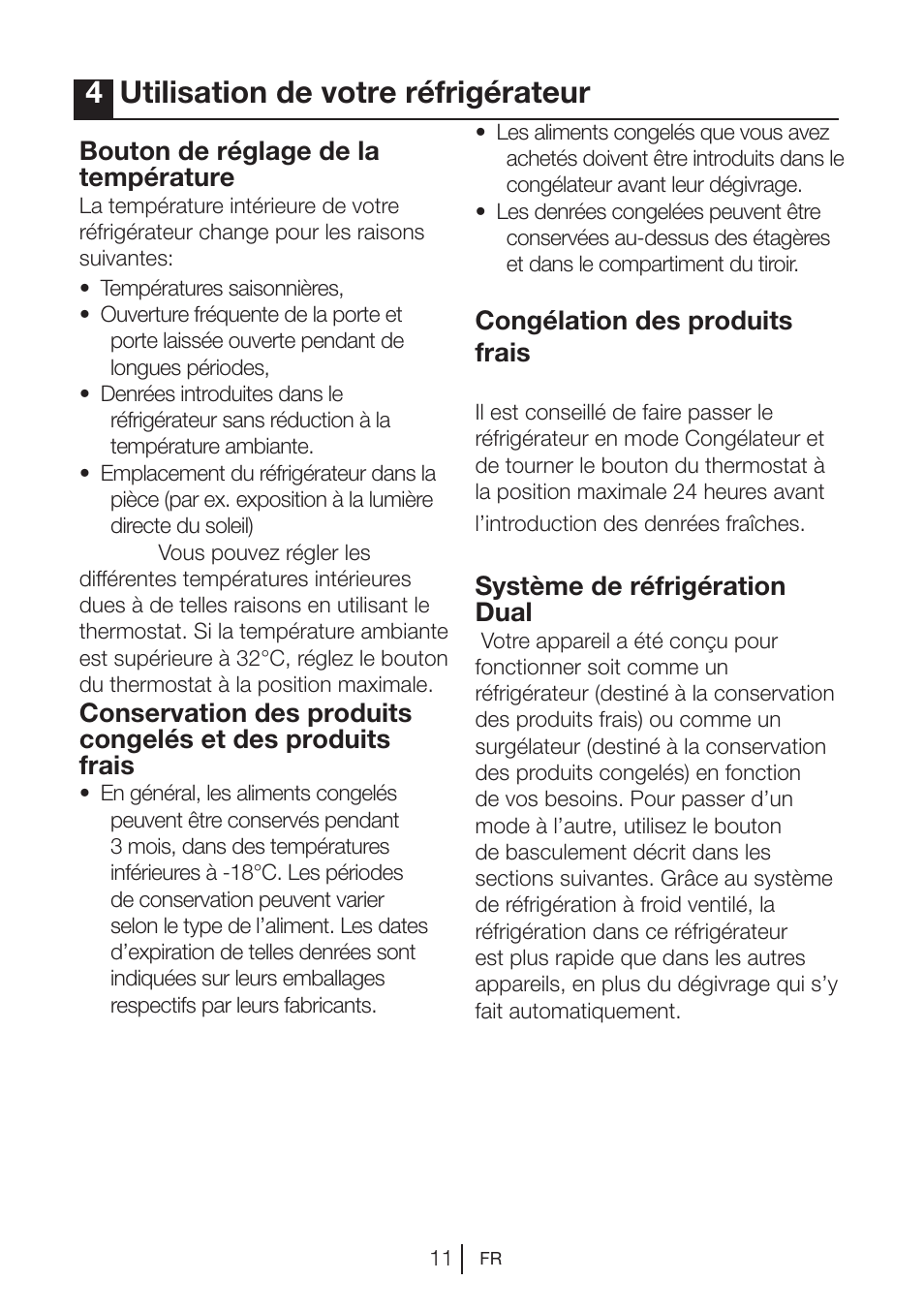 4utilisation de votre réfrigérateur | Beko VNE 1002 User Manual | Page 47 / 92