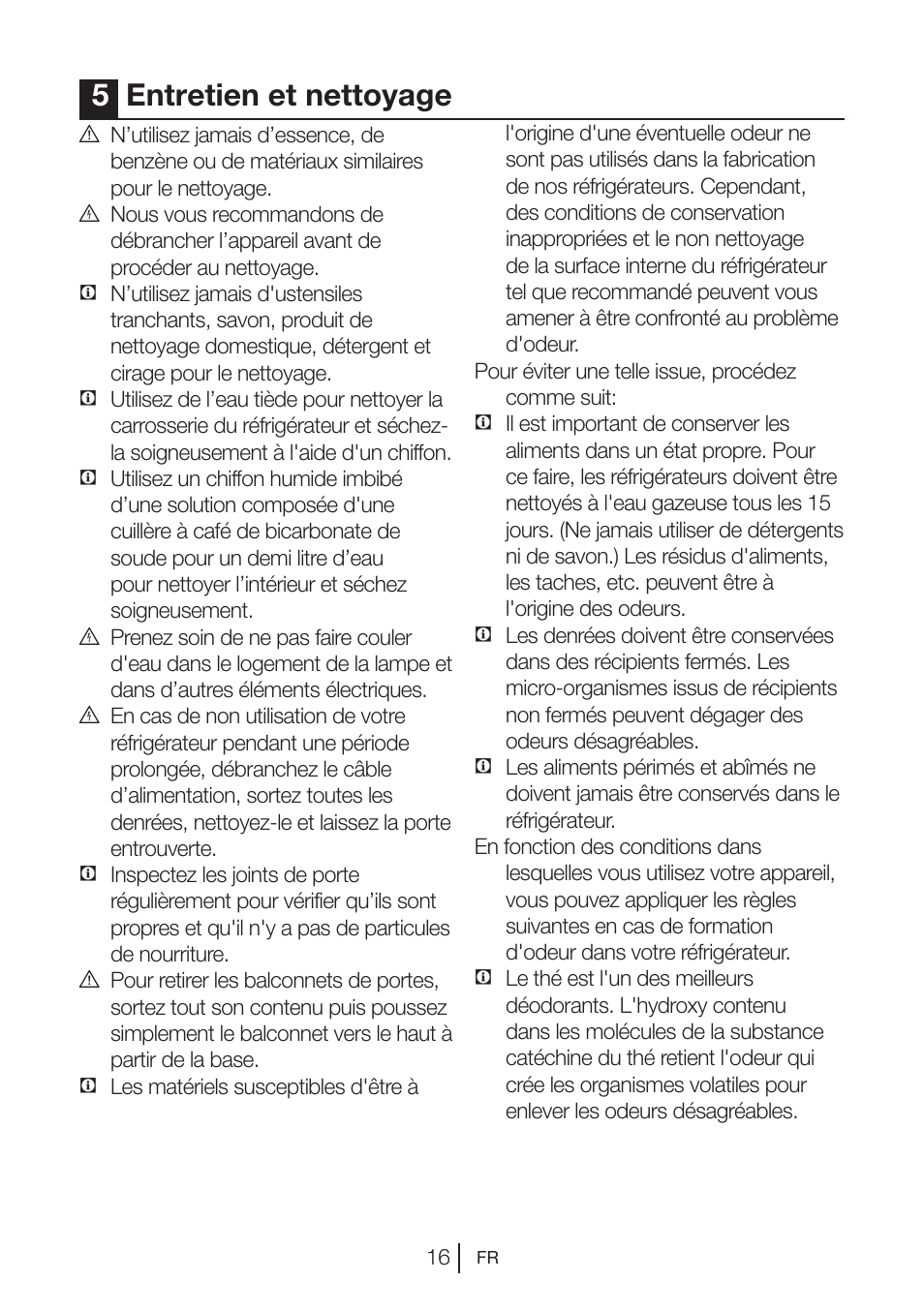 5entretien et nettoyage | Beko VNE 1002 User Manual | Page 52 / 92