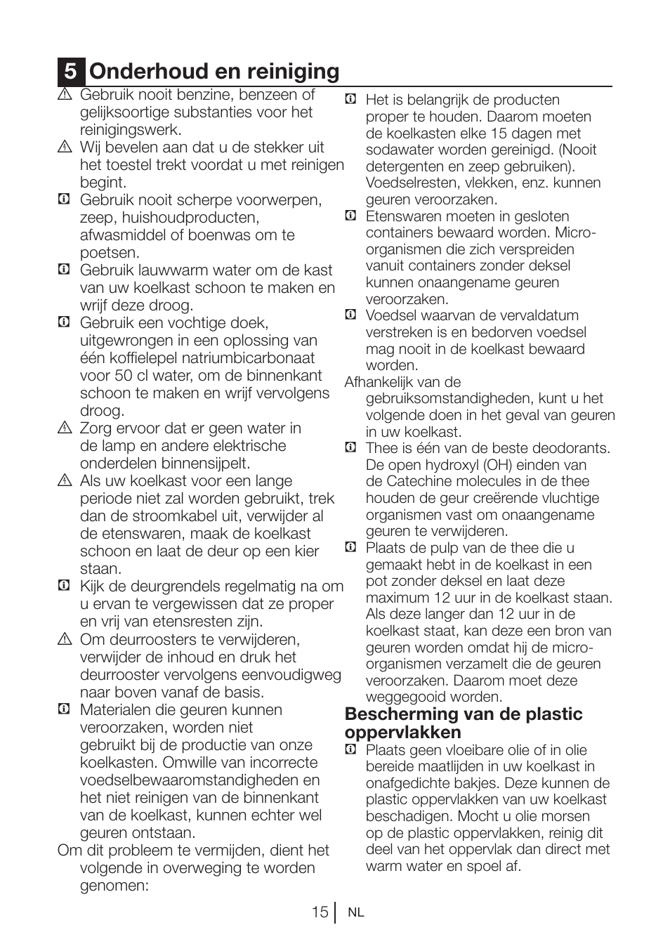 5onderhoud en reiniging | Beko VNE 1002 User Manual | Page 71 / 92