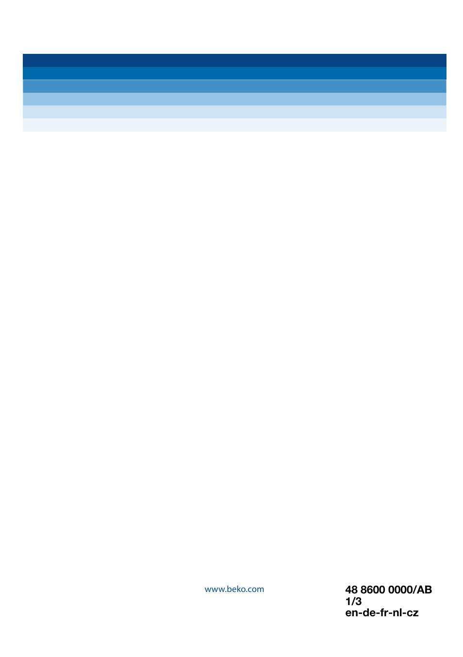 Beko VNE 1002 User Manual | Page 92 / 92
