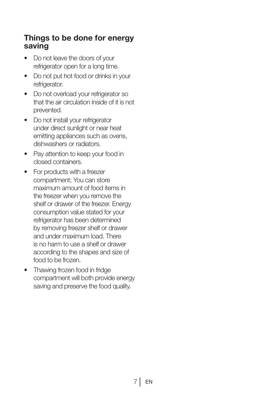 Things to be done for energy saving | Beko BU 1201 User Manual | Page 10 / 202