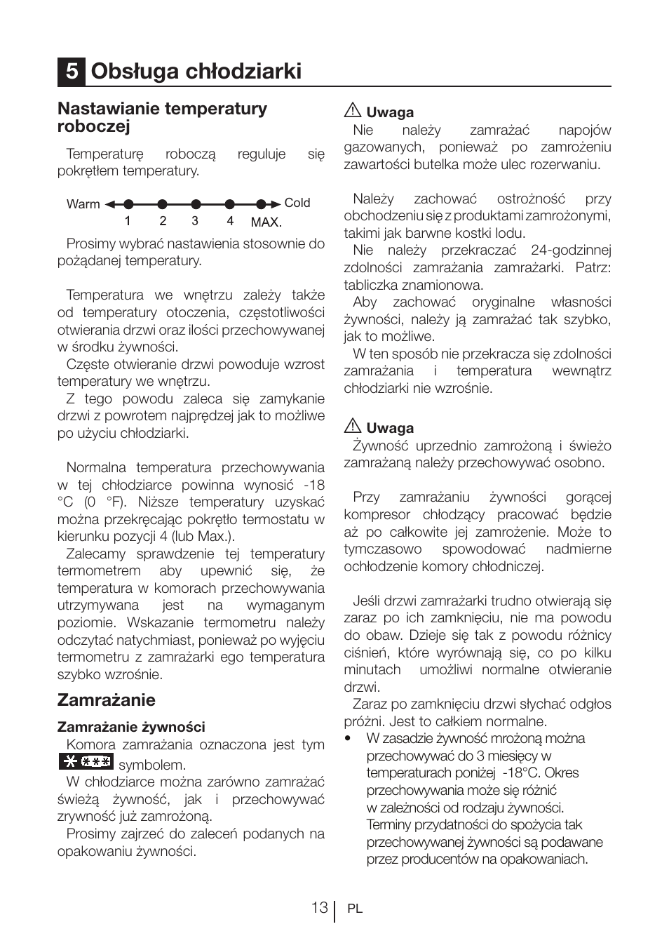 5obsługa chłodziarki | Beko BU 1201 User Manual | Page 152 / 202