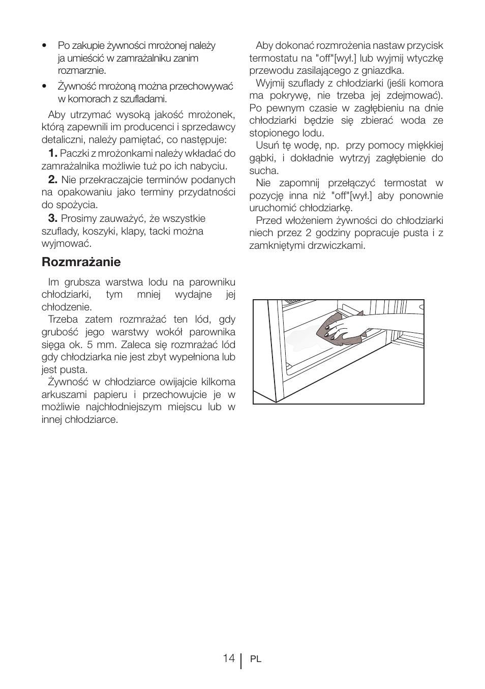 Rozmrażanie | Beko BU 1201 User Manual | Page 153 / 202