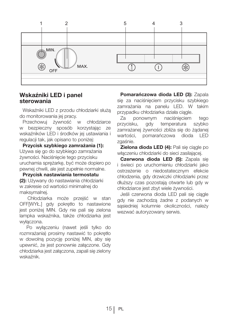 Wskaźniki led i panel sterowania | Beko BU 1201 User Manual | Page 154 / 202