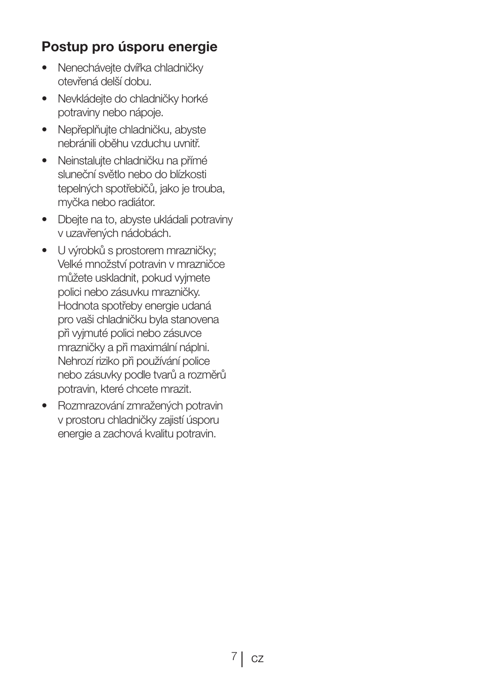 Postup pro úsporu energie | Beko BU 1201 User Manual | Page 186 / 202