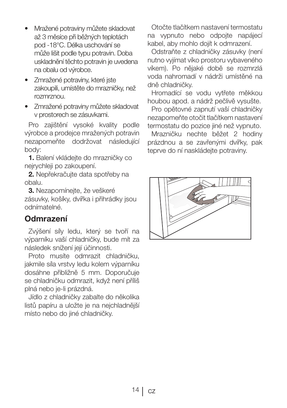 Odmrazení | Beko BU 1201 User Manual | Page 193 / 202
