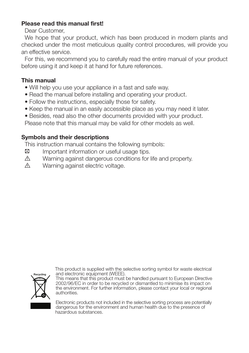 Beko BU 1201 User Manual | Page 4 / 202