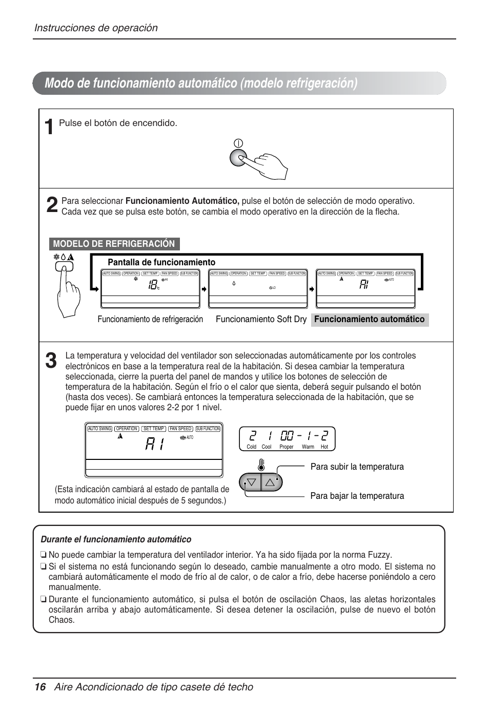 Pulse el botón de encendido | LG AMNH366TDC0 User Manual | Page 16 / 33