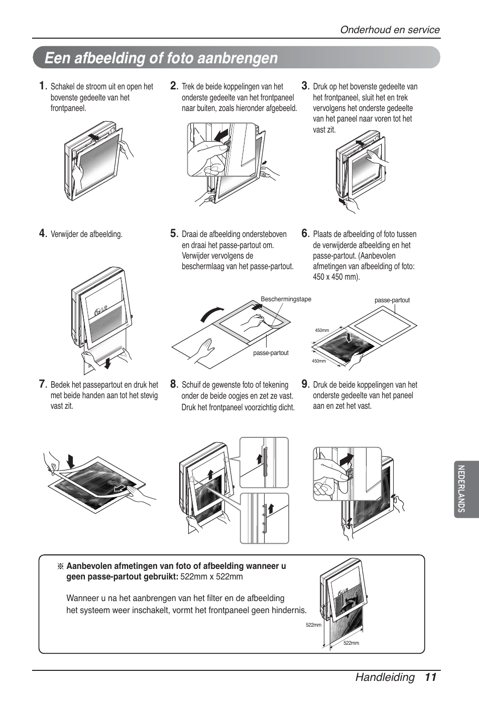 Een afbeelding of foto aanbrengen, Handleiding 11 | LG ARNU12GSFV2 User Manual | Page 109 / 267