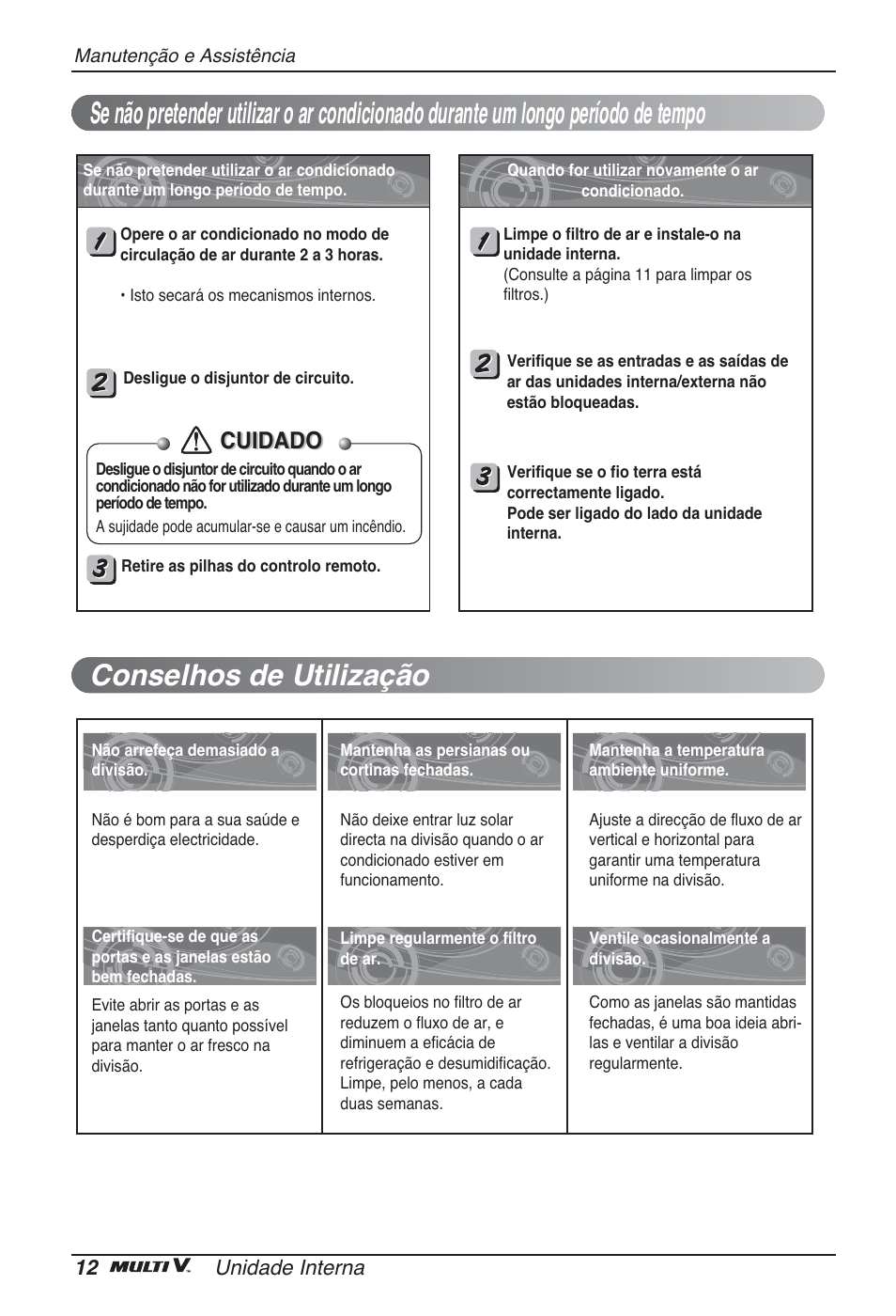 Cuidado | LG ARNU12GSFV2 User Manual | Page 152 / 267