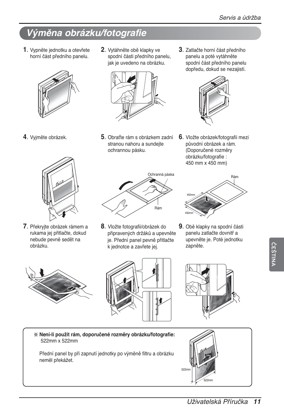 Výměna obrázku/fotografie | LG ARNU12GSFV2 User Manual | Page 95 / 267