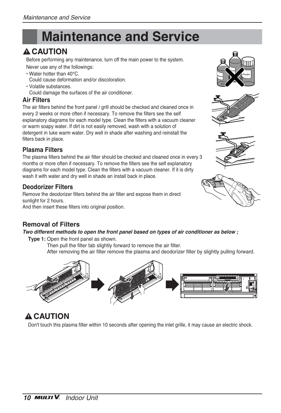 Maintenance and service | LG ARNU09GSBL2 User Manual | Page 10 / 109