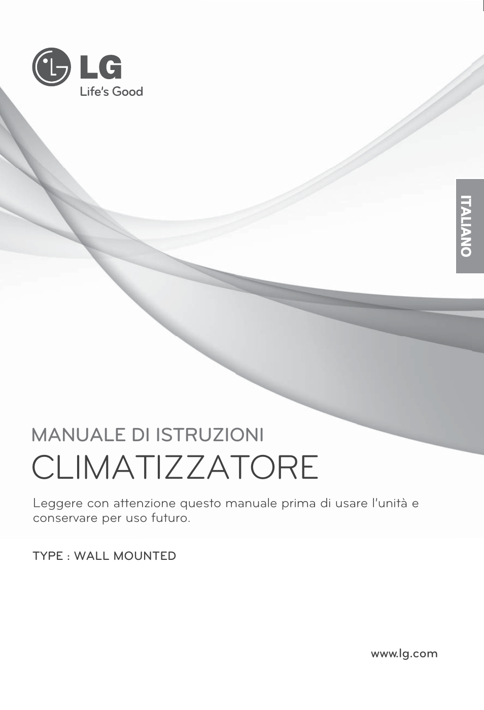 Mfl67372101(이), Climatizzatore, Manuale di istruzioni | LG ARNU09GSBL2 User Manual | Page 13 / 109