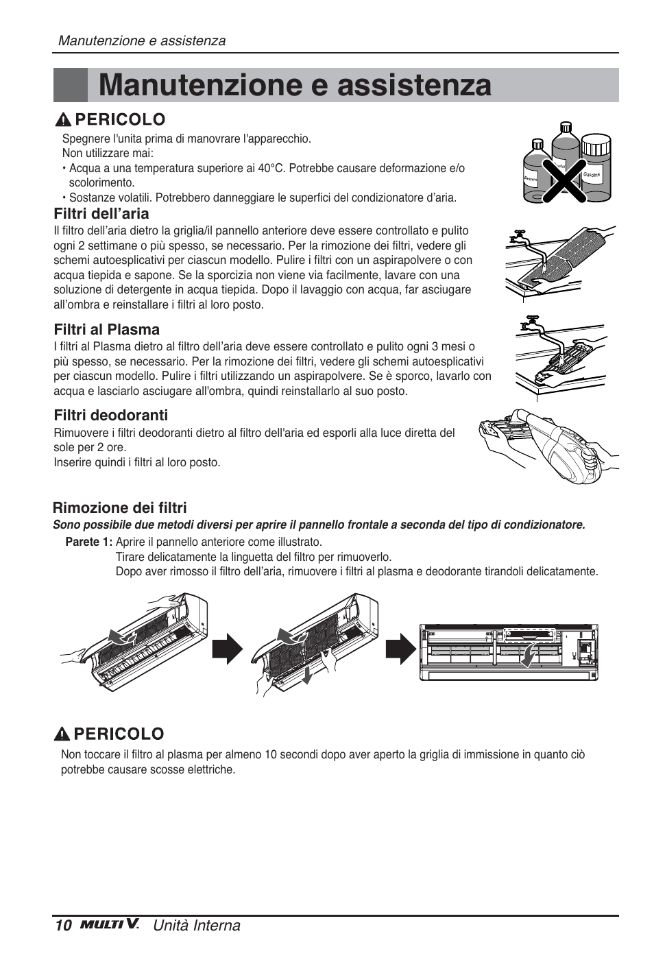 Manutenzione e assistenza | LG ARNU09GSBL2 User Manual | Page 22 / 109