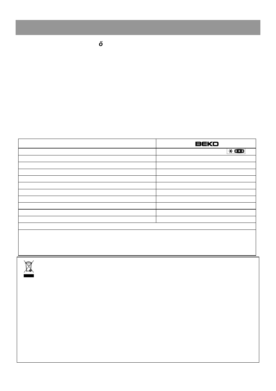 Gebrauchsanweisung, Technische daten, Massnahmen bei betriebst ı runger | Bedeutung des symbols „mülltonne | Beko CS 232030 User Manual | Page 23 / 40