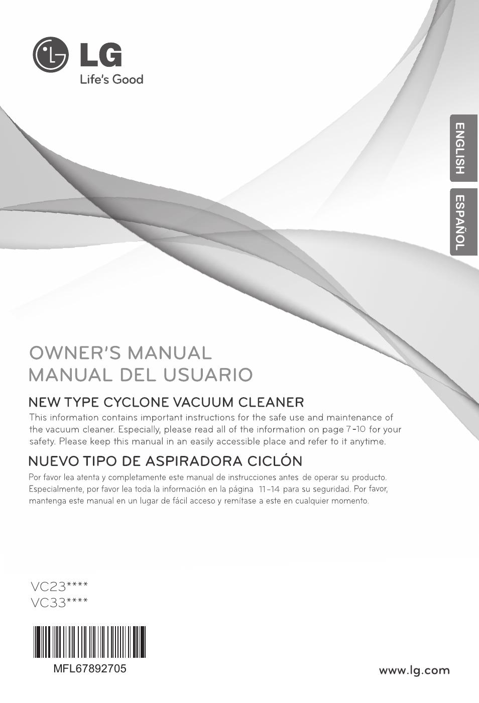 LG VC2320NNTQ User Manual | 22 pages