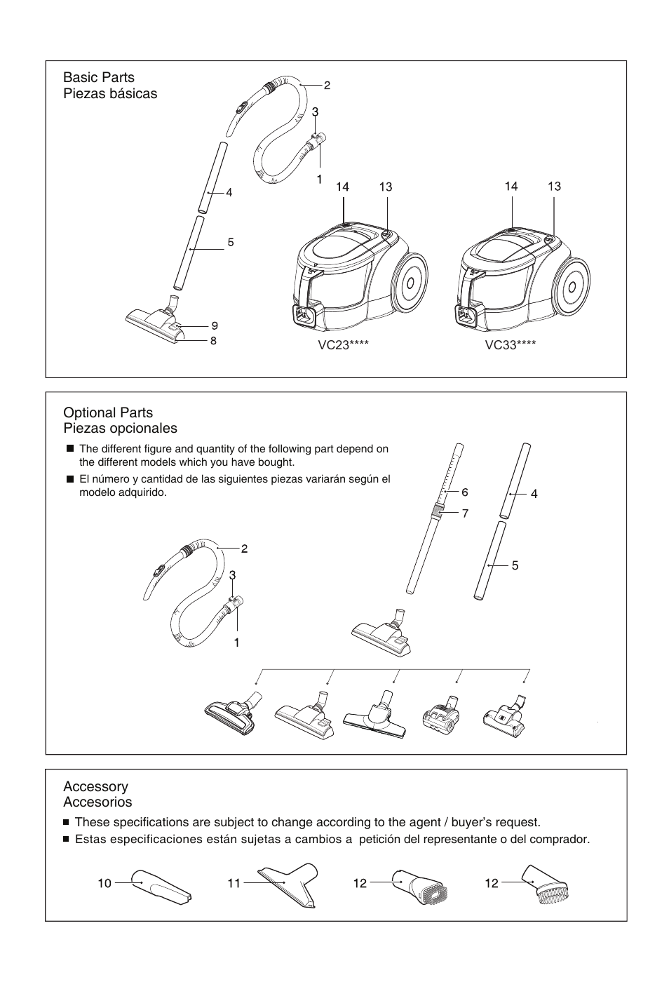 LG VC2320NNTQ User Manual | Page 2 / 22