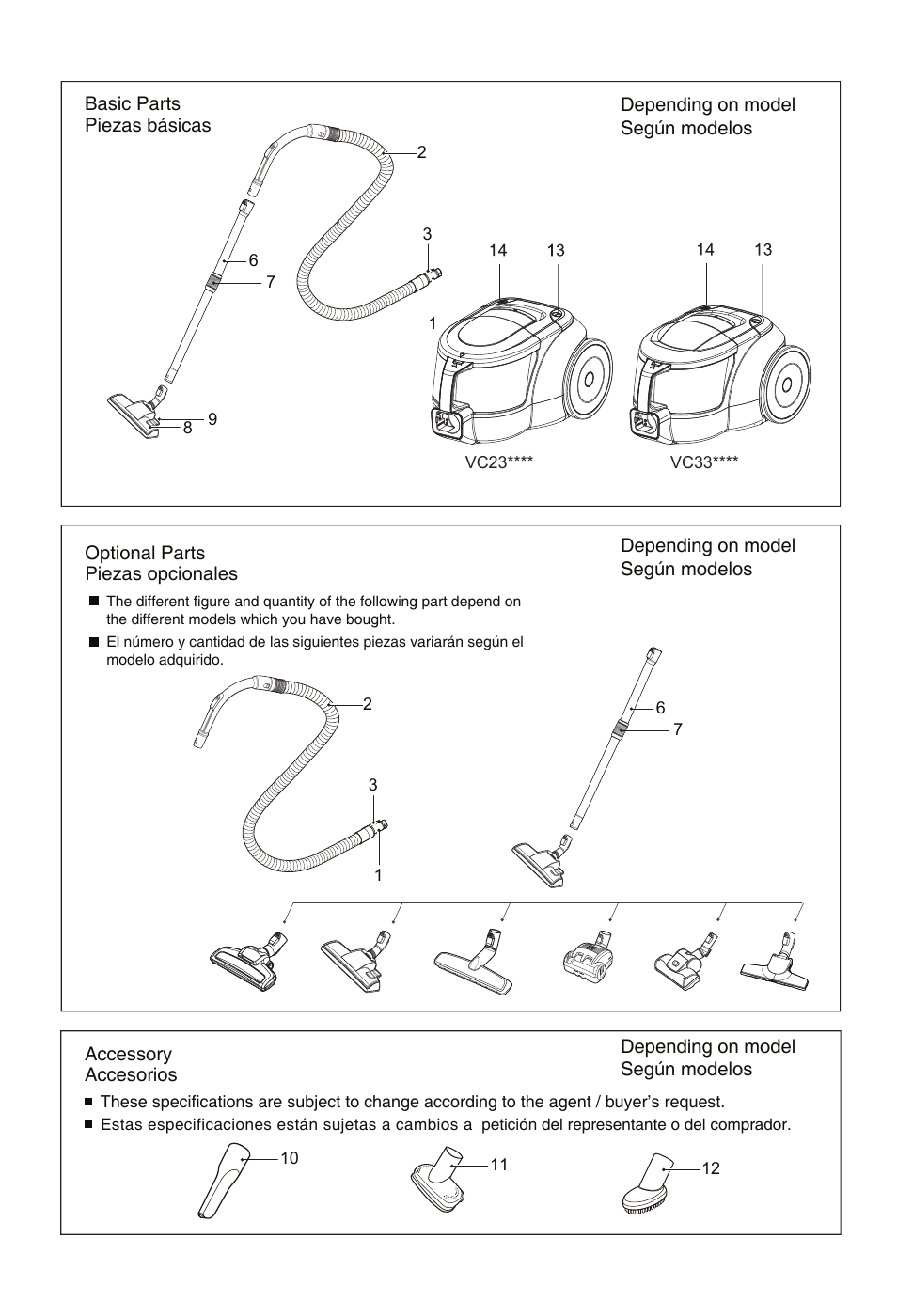 LG VC2320NNTQ User Manual | Page 3 / 22