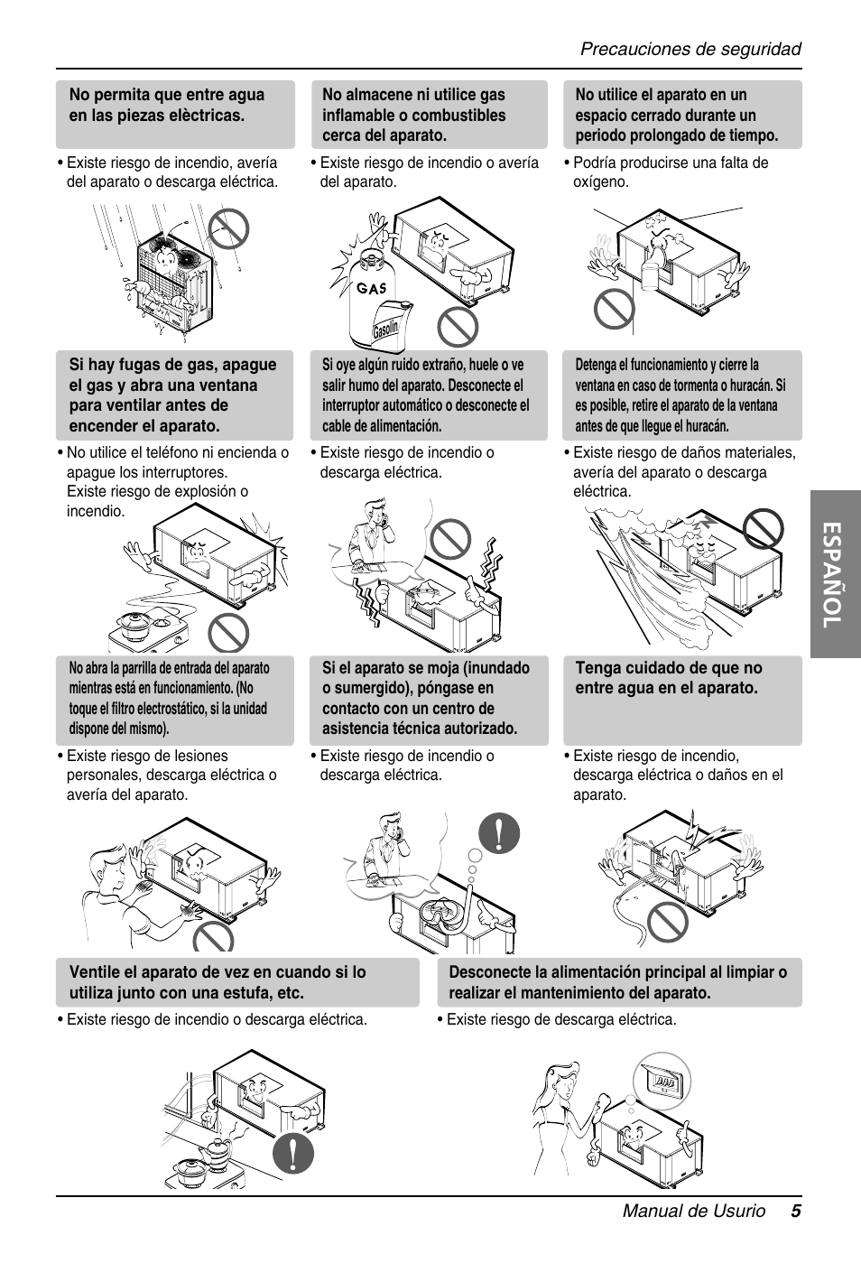 Español | LG B120AH User Manual | Page 5 / 25