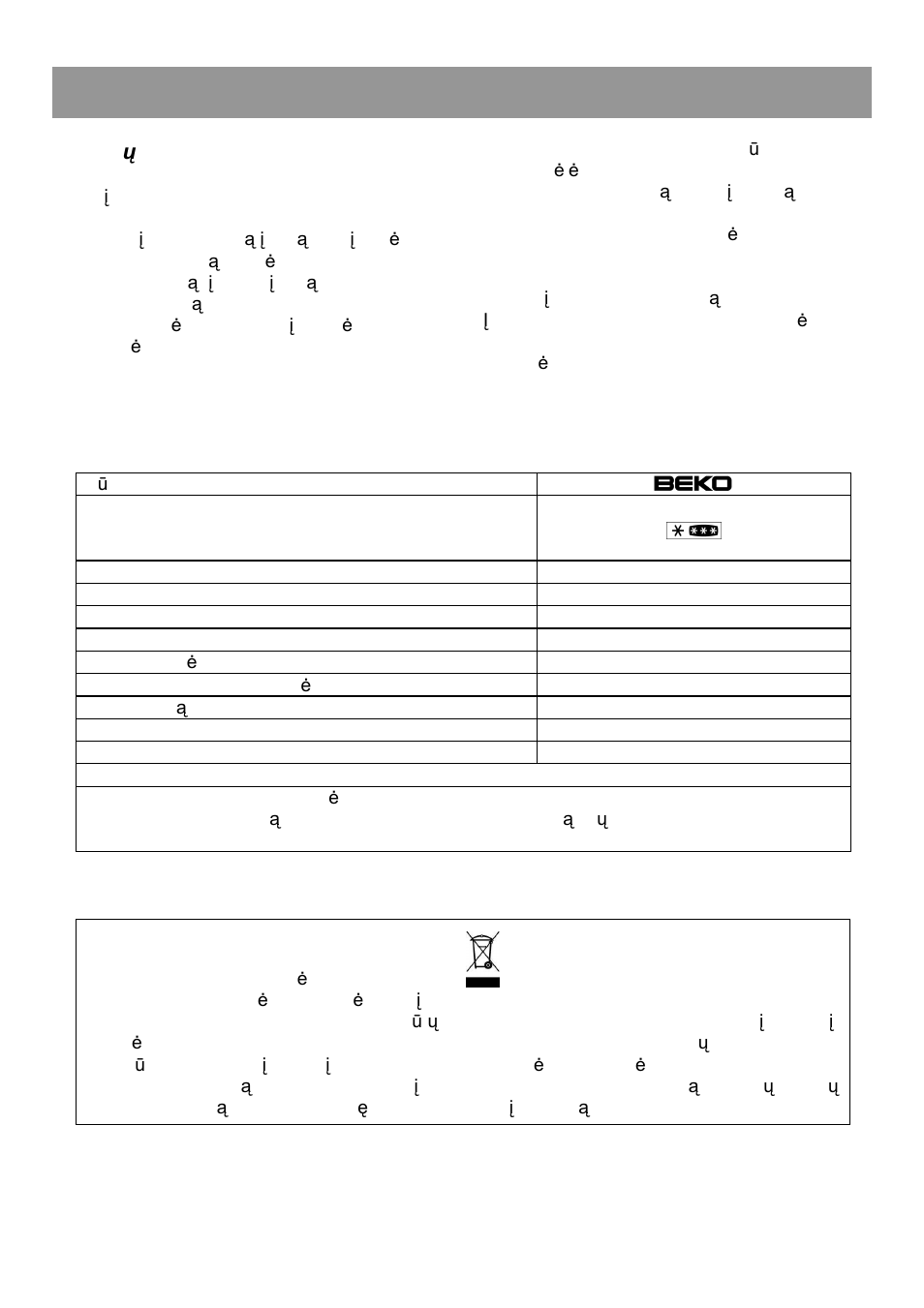 Naudojimo instrukcija | Beko CS 234030 User Manual | Page 54 / 68