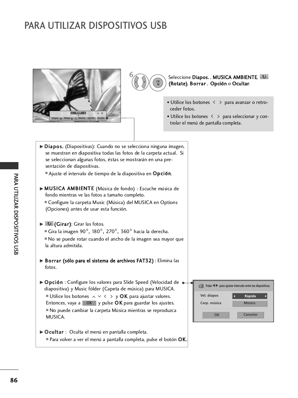 Para utilizar dispositivos usb, Par a utilizar dispositiv os usb | LG 26LH2000 User Manual | Page 88 / 162