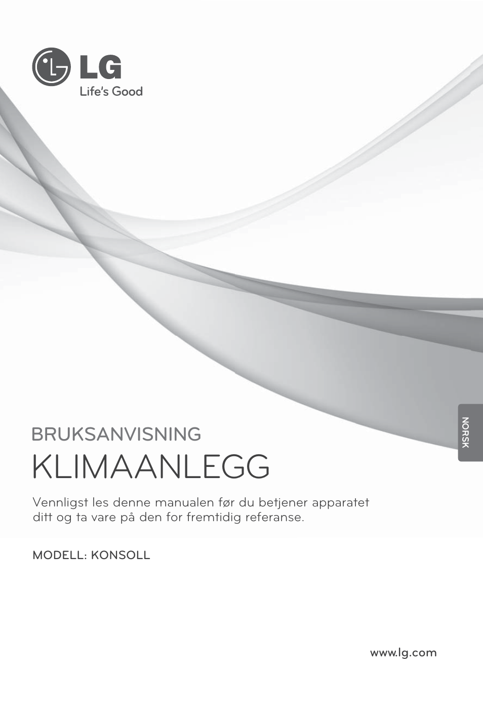 Norsk, Klimaanlegg, Bruksanvisning | LG ARNU15GQAA2 User Manual | Page 224 / 266