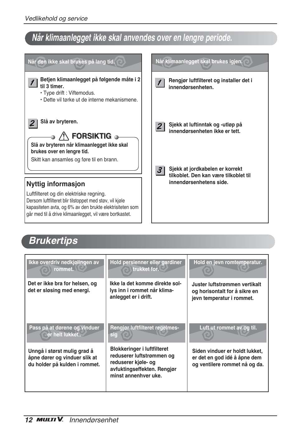 Forsiktig | LG ARNU15GQAA2 User Manual | Page 235 / 266