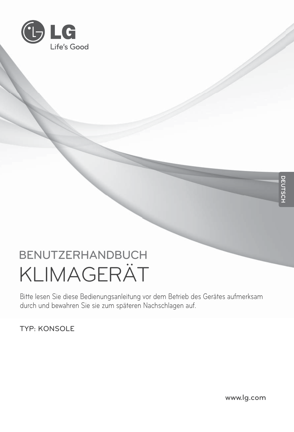 Deutsch, Klimagerät, Benutzerhandbuch | LG ARNU15GQAA2 User Manual | Page 57 / 266