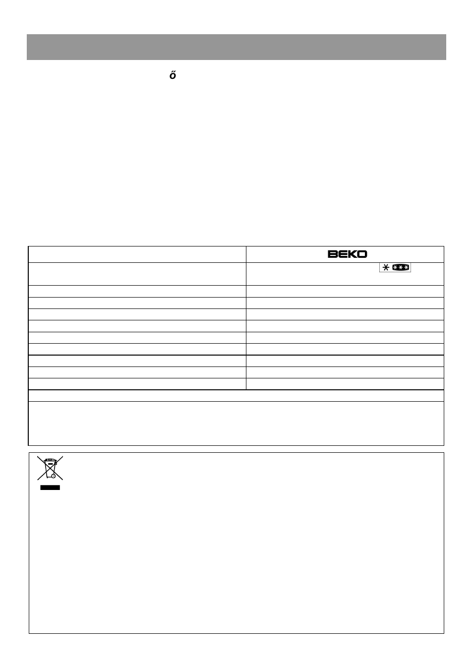 Gebrauchsanweisung, Technische daten, Massnahmen bei betriebst ı runger | Bedeutung des symbols „mülltonne | Beko CS 238030 User Manual | Page 23 / 40
