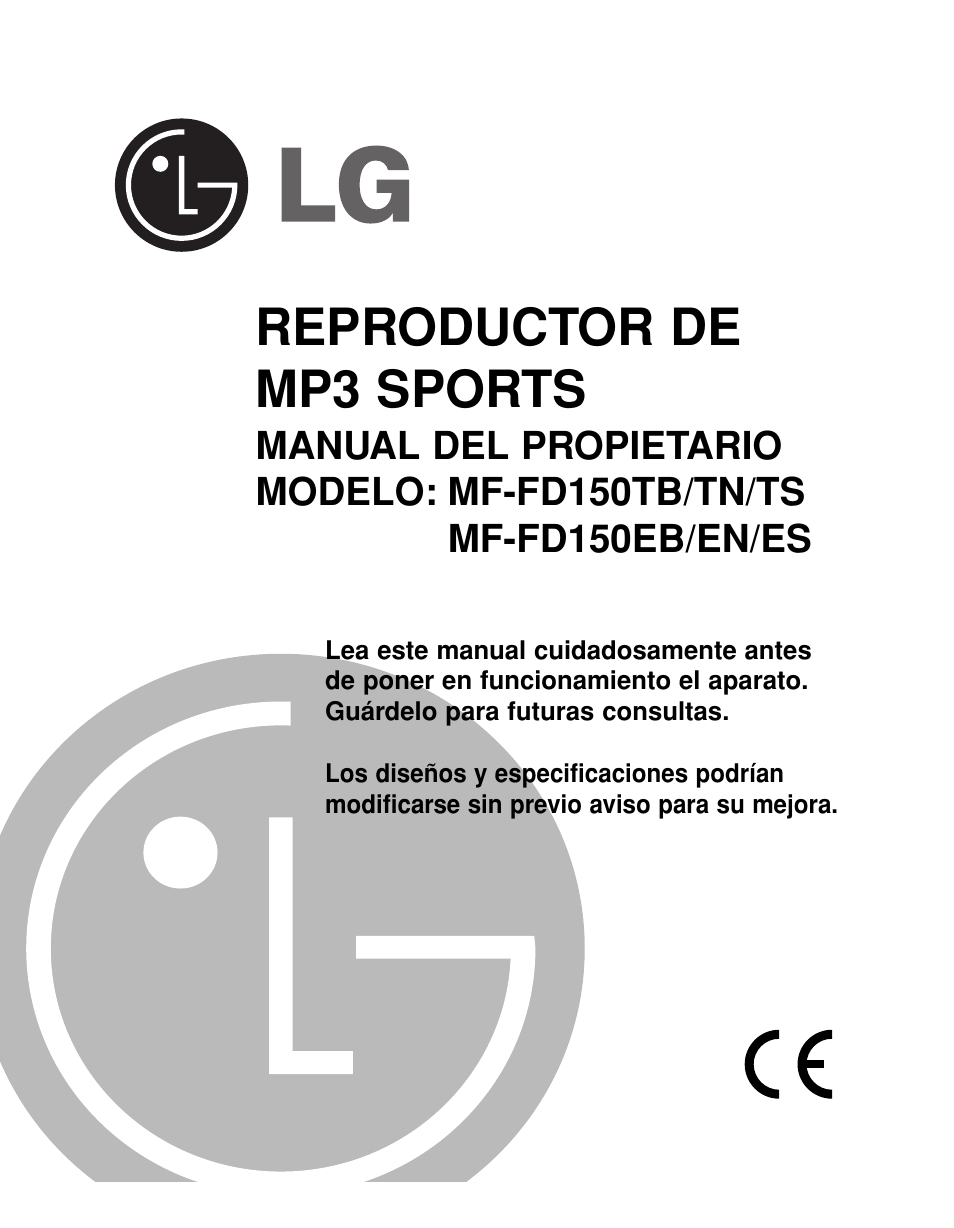 LG MF-FD150TS User Manual | 56 pages