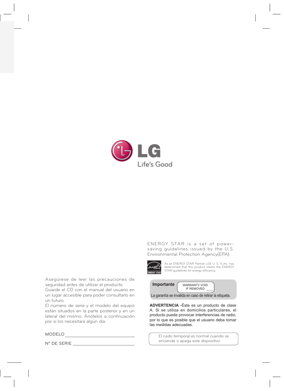 LG 47VT30MS-B User Manual | Page 87 / 87