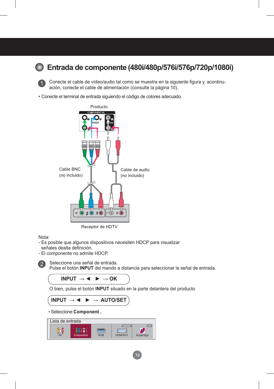 Conexión de dispositivos externos | LG monitor-M3704CCBA User Manual | Page 16 / 88