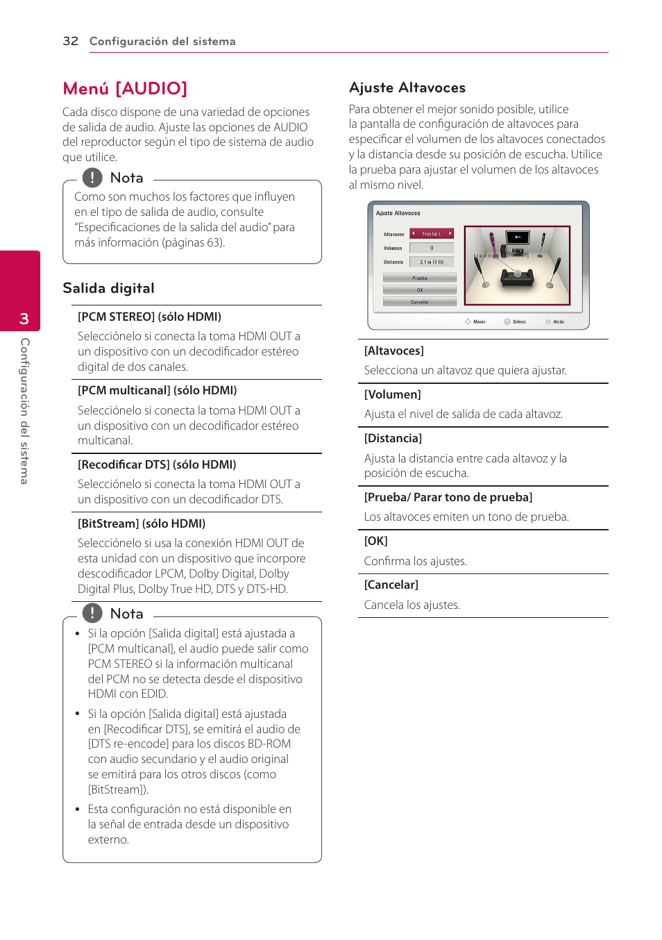 Menú [audio, 32 – menú [audio | LG BH6220S User Manual | Page 32 / 74