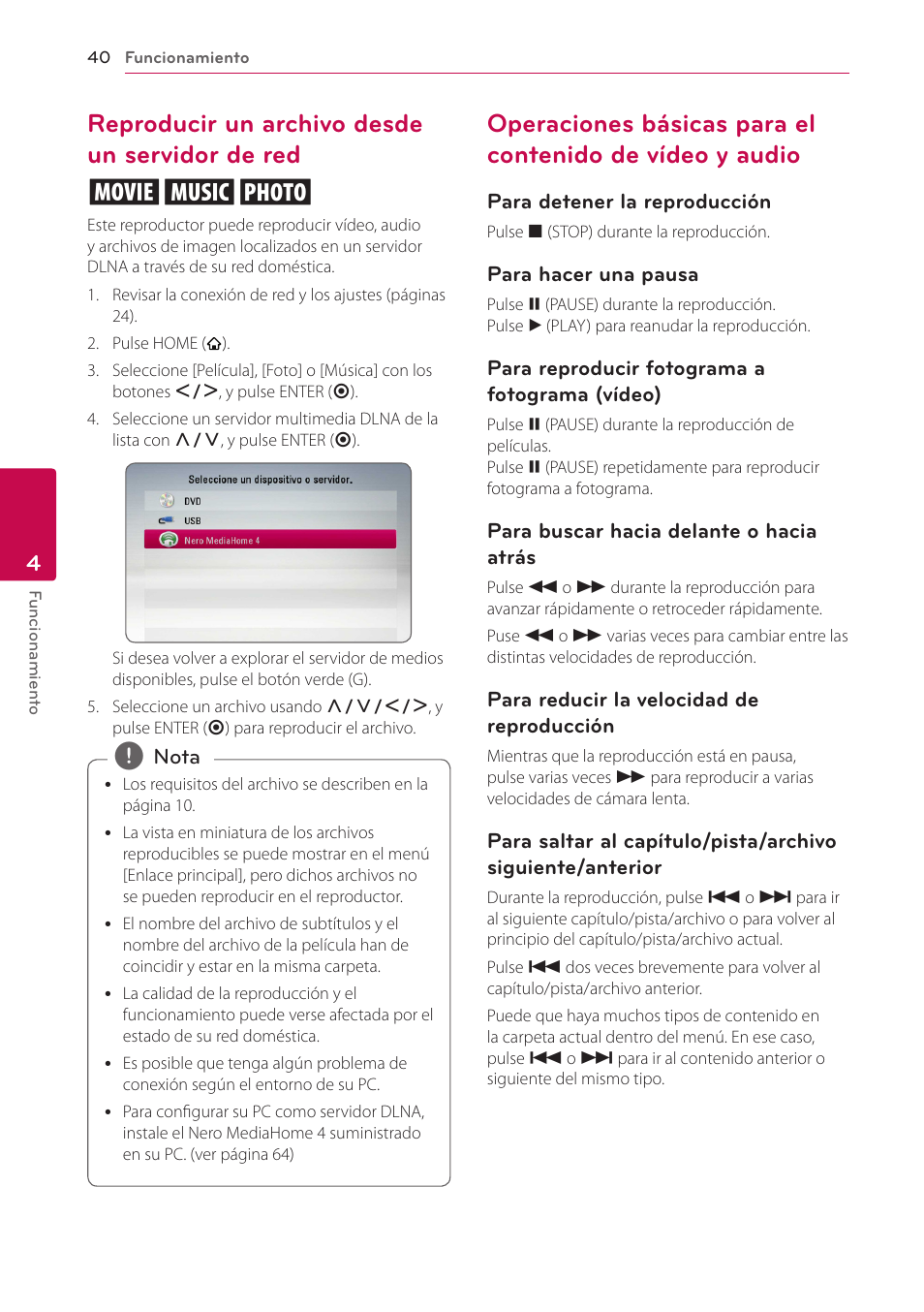 LG BH6220S User Manual | Page 40 / 74