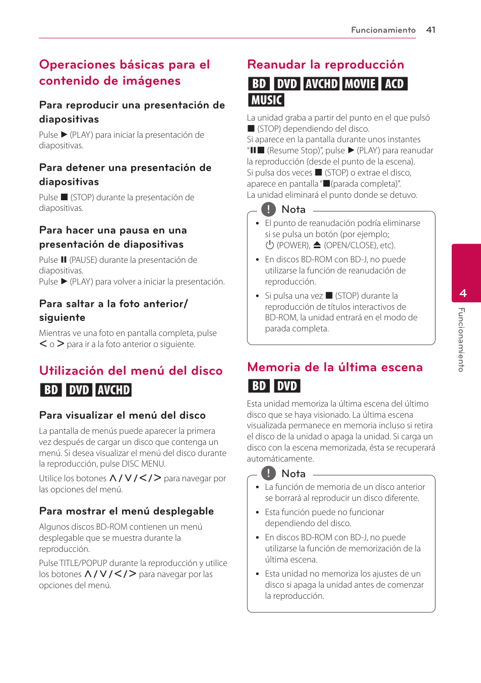 LG BH6220S User Manual | Page 41 / 74