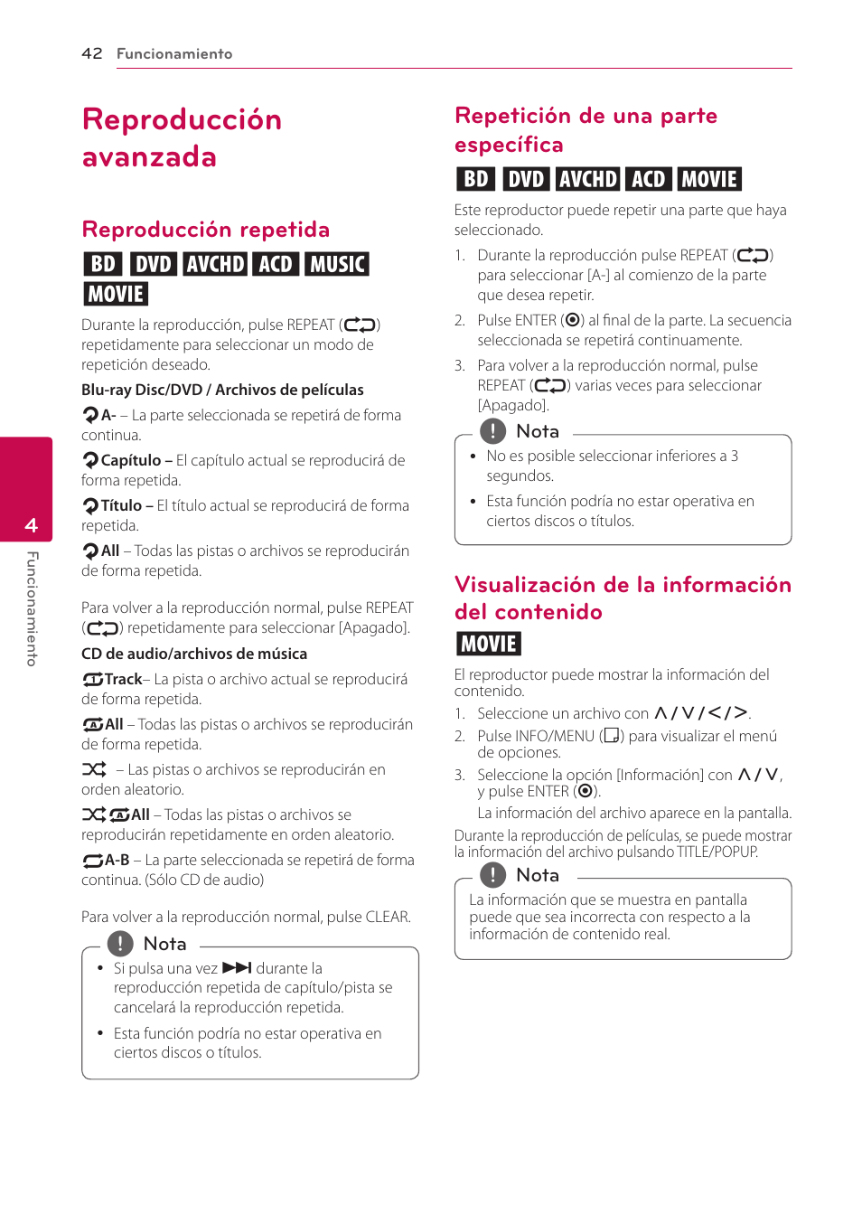 LG BH6220S User Manual | Page 42 / 74