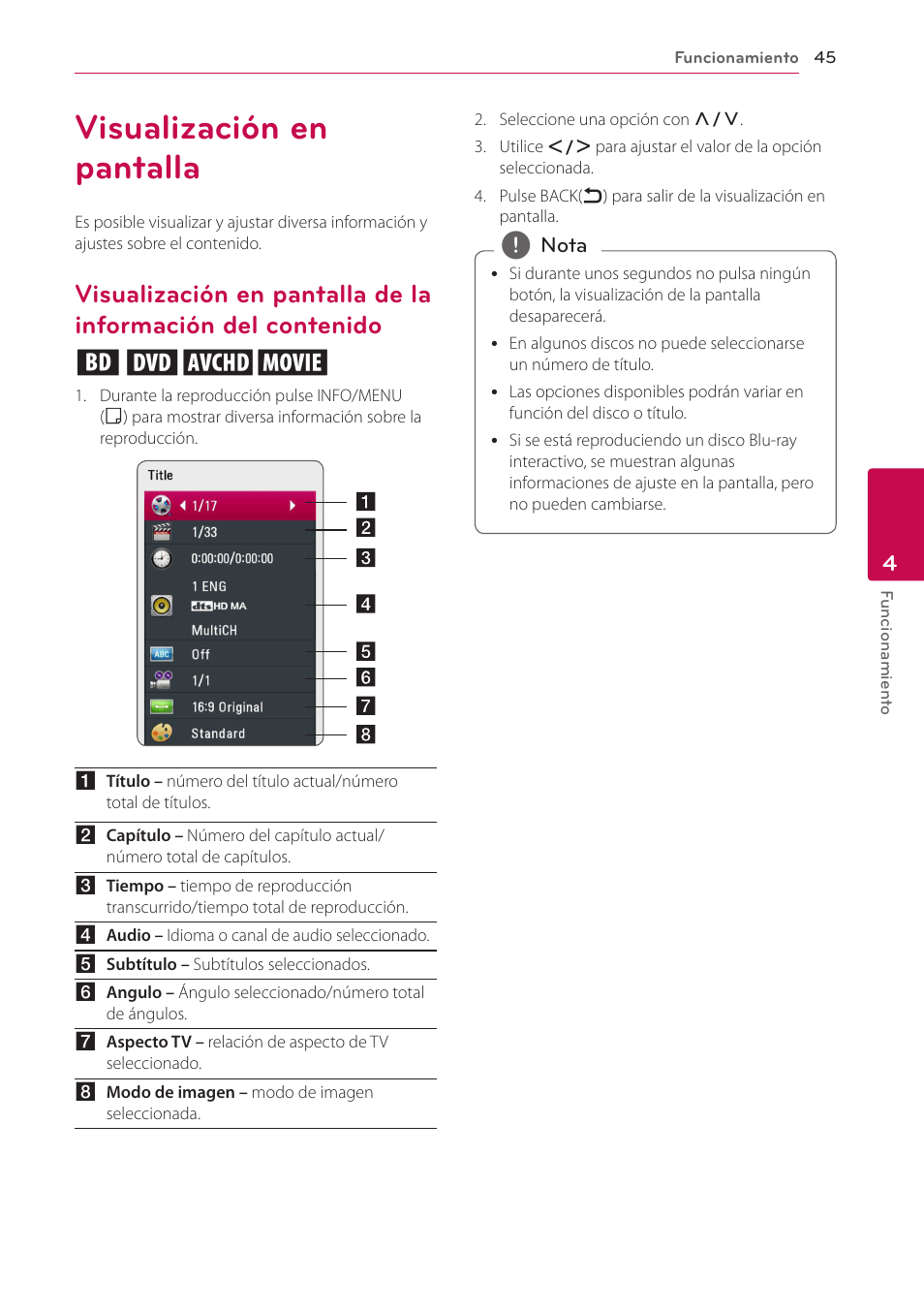 LG BH6220S User Manual | Page 45 / 74