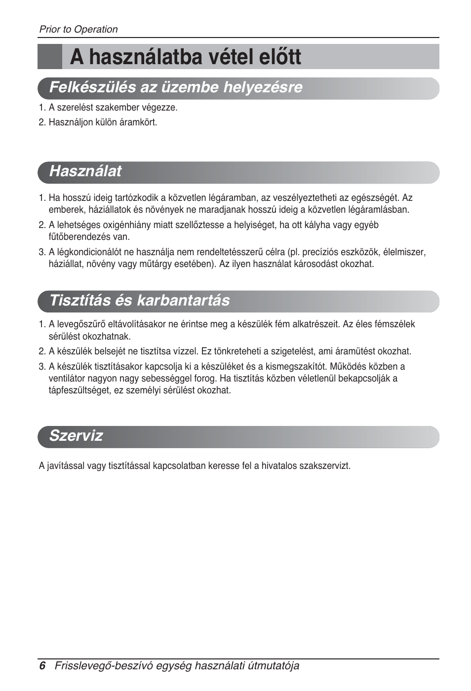 A használatba vétel előtt | LG ARNU76GB8Z2 User Manual | Page 114 / 205