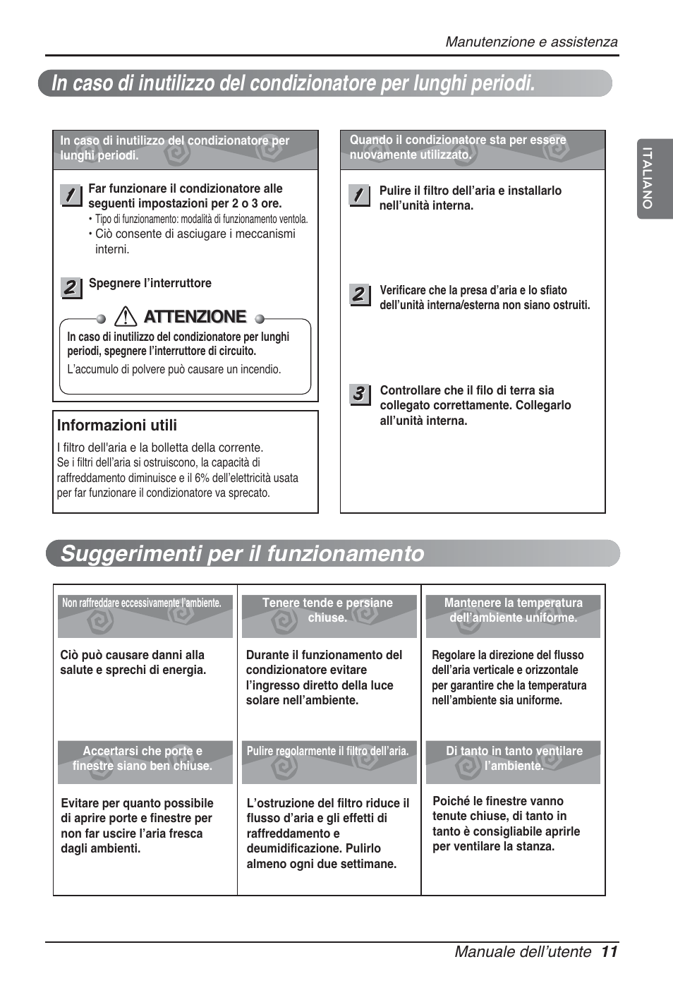 Attenzione | LG ARNU76GB8Z2 User Manual | Page 23 / 205