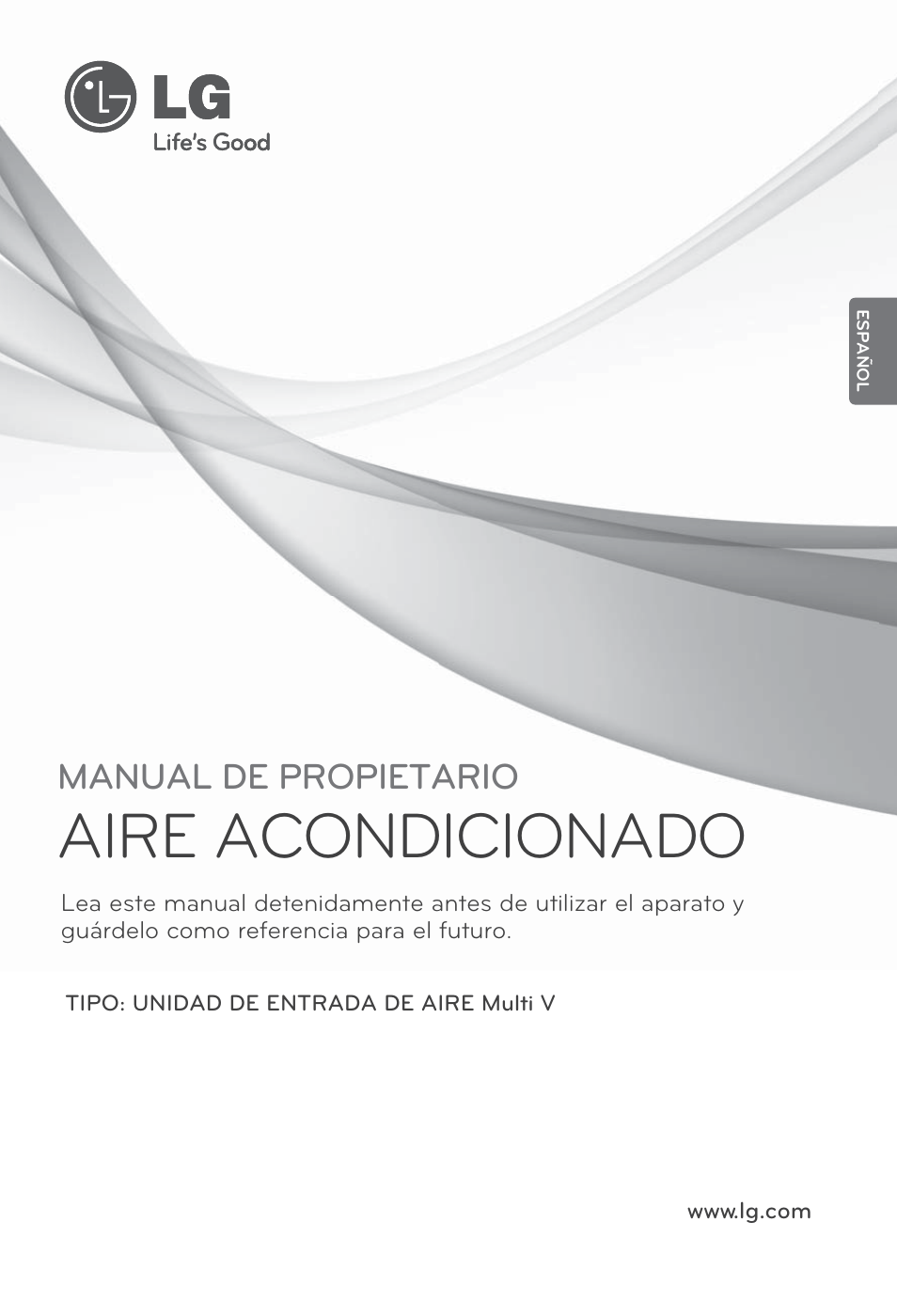 Español, Aire acondicionado, Manual de propietario | LG ARNU76GB8Z2 User Manual | Page 25 / 205