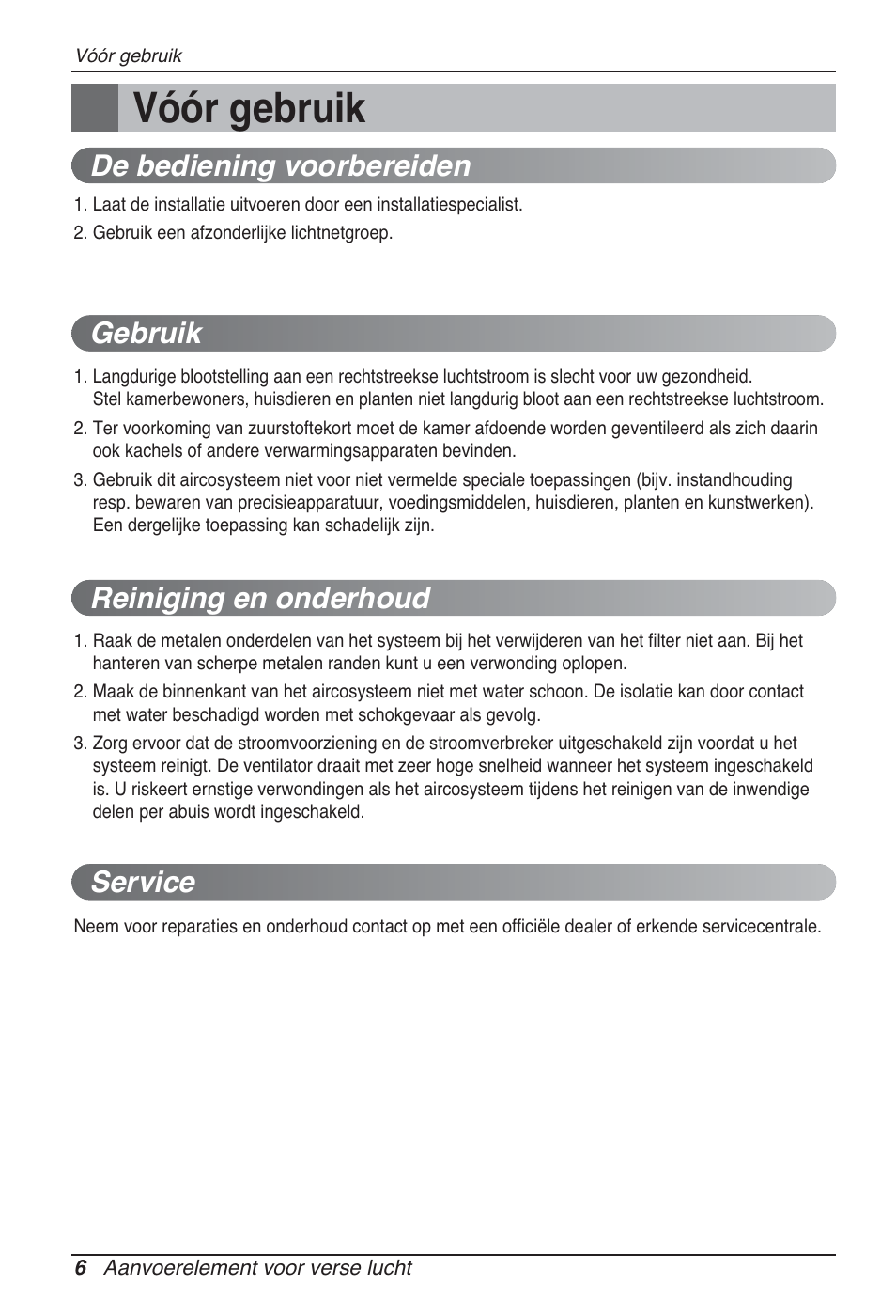 Vóór gebruik | LG ARNU76GB8Z2 User Manual | Page 90 / 205